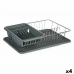 Dreneringsstativ for kjøkkenvask Grå Metall Plast 43,5 x 11 x 33,5 cm (4 enheter)