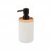 Soap Dispenser Berilo 91037 White Wood Resin Plastic 9,5 x 18,5 x 7,8 cm (6 Units)