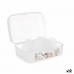 Ask med fack Transparent Plast 21,5 x 8 x 14,6 cm (12 antal)