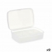 Ask med fack Vit Transparent Plast 21,5 x 8,5 x 15 cm (12 antal)