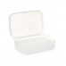 Ask med fack Vit Transparent Plast 21,5 x 8,5 x 15 cm (12 antal)