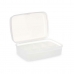 Kasse med rum Hvid Gennemsigtig Plastik 21,5 x 8,5 x 15 cm (12 enheder)