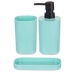 Conjunto de Banho Berilo B8108-S3-MINT Preto Verde Polipropileno (12 Unidades)