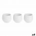 Set di Vasi Ibergarden ES0501221S3 Bianco Plastica 16,5 x 16,5 x 14,5 cm (4 Unità)