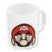 Caneca Super Mario Branco Cerâmica Vermelho (350 ml)