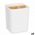 Suporte para a escova de Dentes Berilo B9041-WHITE Branco Bambu Polipropileno 9 x 11 x 9 cm (6 Unidades)