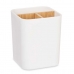 Βαση για οδοντοβουρτσεσ Berilo B9041-WHITE Λευκό Bamboo πολυπροπυλένιο 9 x 11 x 9 cm (x6)