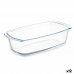 Serveerschaal Met handvatten Transparant Borosilicaatglas 1,6 L 27 x 7,2 x 14 cm (12 Stuks)