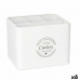 Cesta Multiusos Talheres Branco Metal 18 x 13,3 x 15,3 cm (6 Unidades)