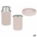 Set da Bagno Berilo 3318-4 Rosa Plastica (12 Unità)