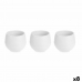 Puodų rinkinys 6,2 x 6,2 x 6,6 cm Balta Plastmasinis (8 vnt.)