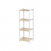 Bathroom Shelves 35 x 30 x 100 cm White Natural Bamboo Pine