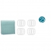 Douchegordijn Punten Turquoise Polyester 180 x 180 cm (12 Stuks)