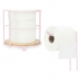 Držák na toaletní papír Růžový Kov Bambus 16,5 x 63,5 x 16,5 cm (4 kusů)