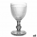 Copa de vino Vivalto PR16809B/BHA6 SMOKE Transparente Antracita Vidrio 330 ml Diamante (6 Unidades)