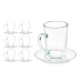 Tasse avec sous-tasse Transparent verre 200 ml (6 Unités)