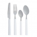 Set de Cubiertos Kinvara KT166096-1C Blanco Plateado Acero Inoxidable Plástico (6 Unidades)