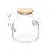 Carafe avec filtre pour infusions Bambou Verre Borosilicaté 1,2 L 22 x 16 x 14 cm (6 Unités)