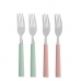 Set di Forchette Verde Rosa Argentato Acciaio inossidabile Plastica 18,7 cm (12 Unità)