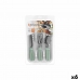 Set de Cubiertos Verde Plateado Acero Inoxidable Plástico (6 Unidades)