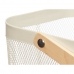 Basket White Wood Metal 24,5 x 18 x 25 cm (6 Units)