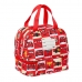 Portamerenda Cars Let's race Rosso Bianco 20 x 20 x 15 cm