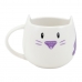 Tasse avec sous-tasse Gorjuss Smitten kitten Blanc Noir Céramique Dessous de verres Tasse