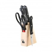 Set di Coltelli da Cucina con Supporto Quid Baobab (5 pcs) Marrone Metallo