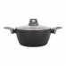 Kookpot met Deksel Amercook Zwart Aluminium (Ø 24 cm)