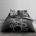 Bedding set TODAY White Circles Grey Double bed 240 x 260 cm