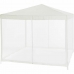 Gazebo 140 Jeklo 100 % poliester 3 x 3 m Bela