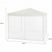 Gazebo 140 Jeklo 100 % poliester 3 x 3 m Bela