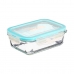 Ensemble de 3 Boîtes à Lunch 5five Simply Smart Bleu Transparent Verre 300 ml 690 ml 1000 L 800 g