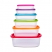 Ensemble de 6 Boîtes à Lunch 5five Simply Smart polypropylène 300 ml 225 ml 175 ml 12,5 ml 0,3 g 245 ml Multicouleur Rectangulai