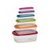 6 Lunchbox-Set 5five Simply Smart Polypropylen 300 ml 225 ml 175 ml 12,5 ml 0,3 g 245 ml Bunt rechteckig