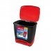 Caixote do lixo Vileda ECO-LOGIC Polipropileno 39 L Preto Vermelho Vermelho/Preto