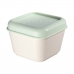 Porta Pranzo Quadrato con Coperchio Milan Verde 330 ml 12 x 10 x 7 cm Plastica (1 Unità)