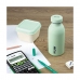 Square Lunch Box with Lid Milan Green 330 ml 12 x 10 x 7 cm Plastic (1 Unit)