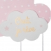 Kinderbed Mobiel Atmosphera Wolken Roze Hout MDF