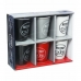 Set di 6 Tazze da Caffè 5five Simply Smart Bistrot Multicolore 110 ml