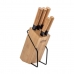 Set Messen met Houten Basis 5five Simply Smart 32,5 x 22,5 x 7,5 cm