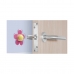 Batente Inofix Flor Portas Adesivo Cor de Rosa PVC