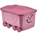 Oppbevaringsboks med Lokk Mondex Fancy Smile Med hjul 58 x 39 x 32 cm