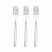 Set of Dessert Forks San Ignacio Root SG7780 Stainless steel Matt (3 Units)