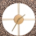 Стенен часовник 48 x 3,5 x 48 cm Синтетичен плат Метал Леопард
