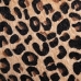 Veggklokke 48 x 3,5 x 48 cm Syntetisk Stoff Metall Leopard