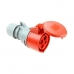 Plug-in basis Solera 903142a CETAC Met deksel Rood IP44 16 A Lucht