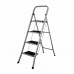 4-step folding ladder EDM Grey Steel (47 x 89 x 128 cm)