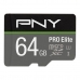 Micro SD geheugenkaart met adapter PNY P-SDU64GV31100PRO-GE Pro Elite C10 64 GB