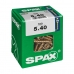 Caixa de parafusos SPAX Yellox Madeira Cabeça plana 100 Peças (5 x 40 mm)